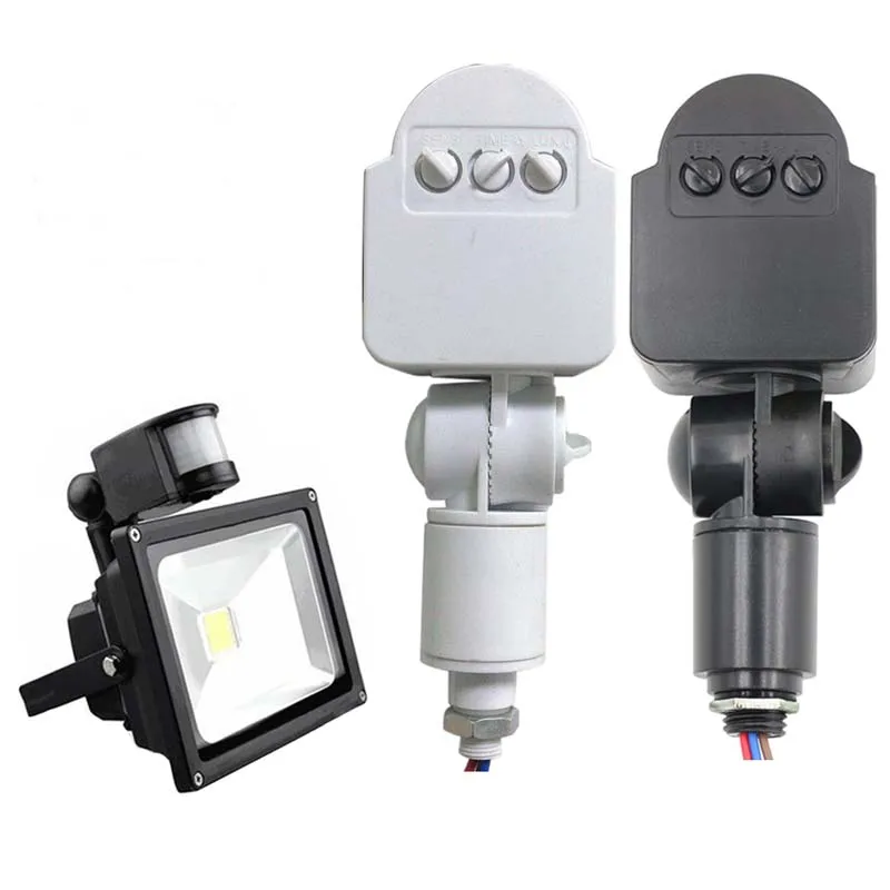 1 шт. DC12V/AC 85-265 в ABS Открытый PIR датчик движения человеческого тела Инфракрасный для