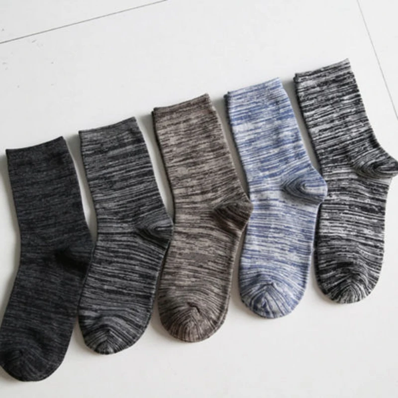 1 пара новых осенне-зимних мужских носков хлопковые теплые классические Дышащие