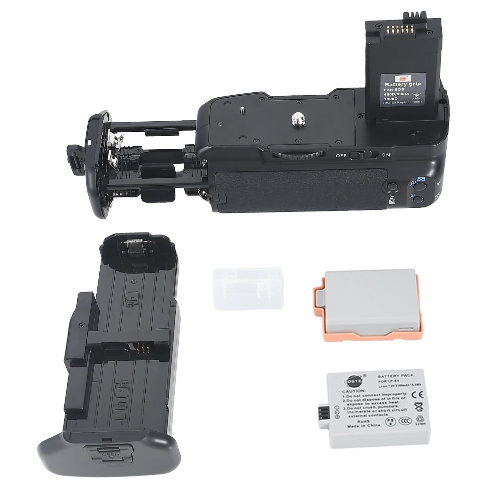 Батарейный отсек DTE для цифровой зеркальной камеры Canon EOS 450D 500D 1000D комплект из 2