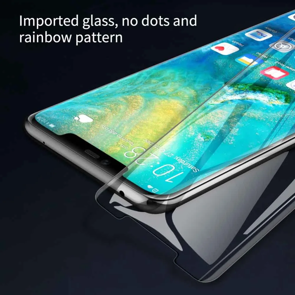 Стекло защитное закаленное 9D для Huawei Mate 20 Pro 3D DS + Max защита экрана с полным