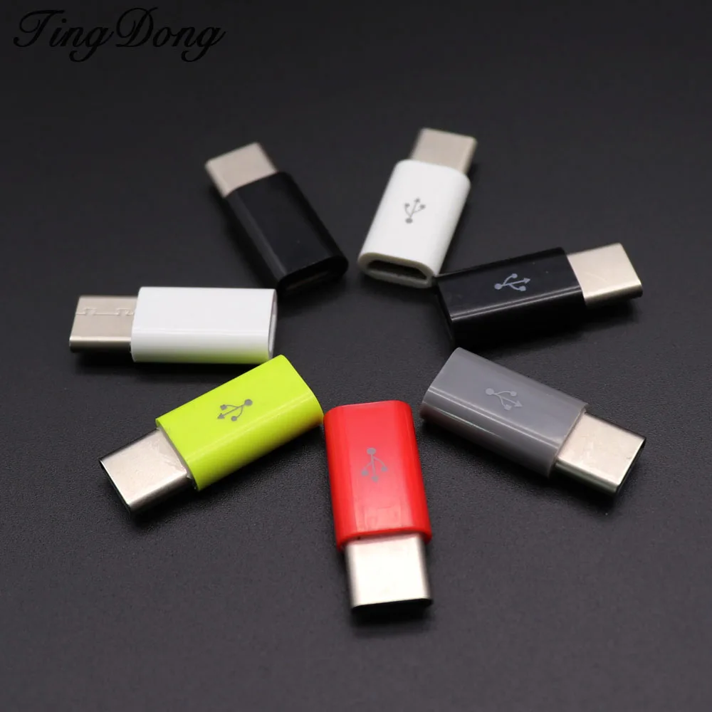 

TingDong 3pcs/lot USB 3.1 Type C Male to Micro USB Female Adapter Type-C Converter Connector USB-C
