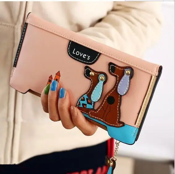 IMIDO женский длинный кошелек в Корейском стиле женские кошельки два сложения с