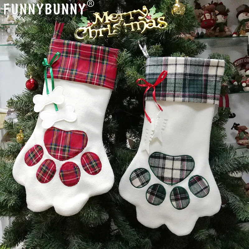 Рождественский чулок FUNNYBUNNY для домашних животных кошек больших лап