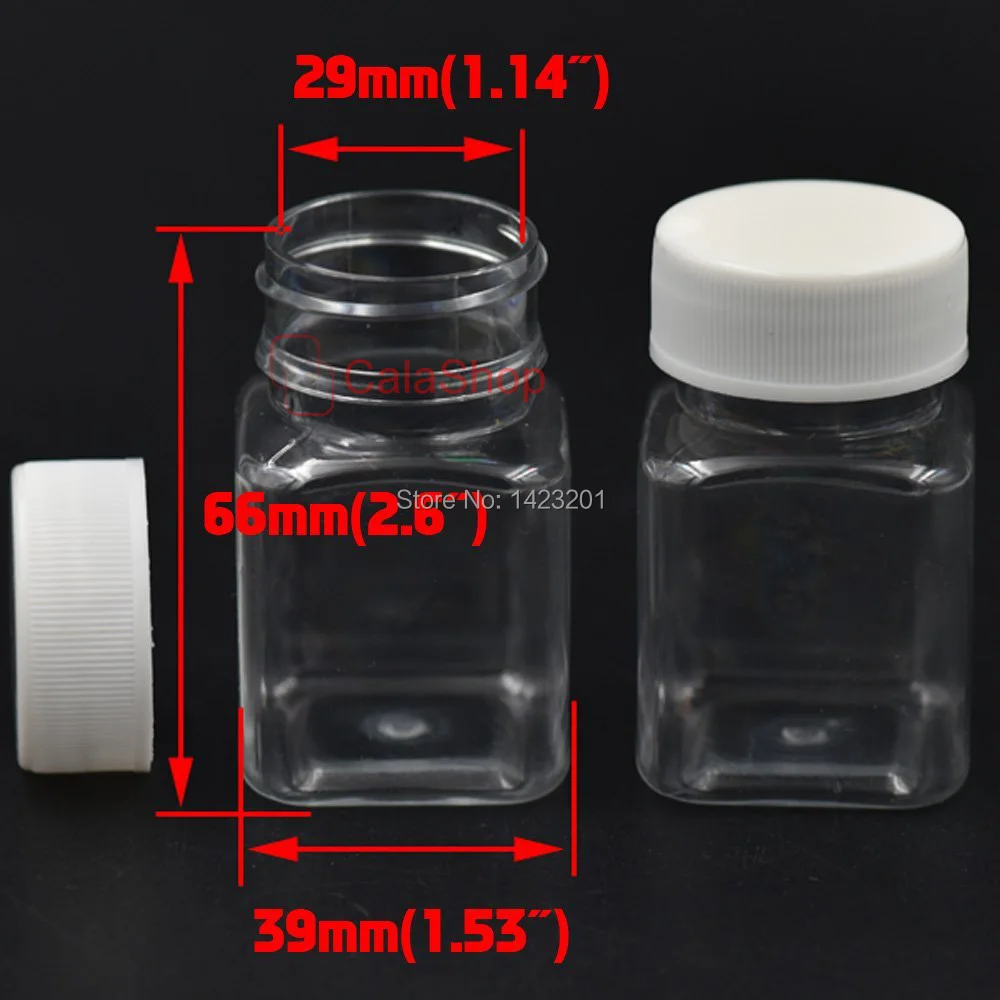 Пустые пластиковые пробирки для хранения 10 шт./лот 60 мл с крышкой винта