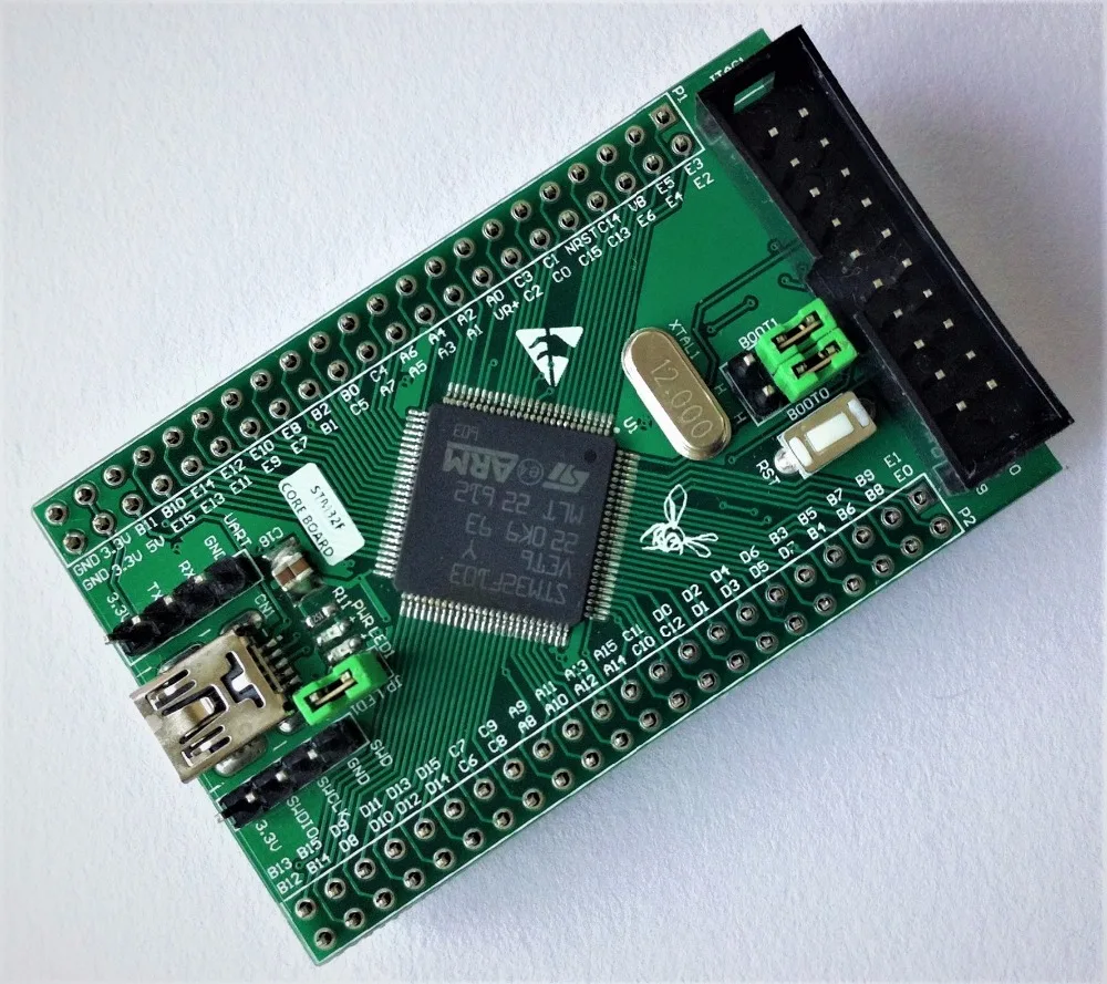 Системная плата STM32F103VET6 миниатюрная системная для обучения STM32F103Mini | Электронные