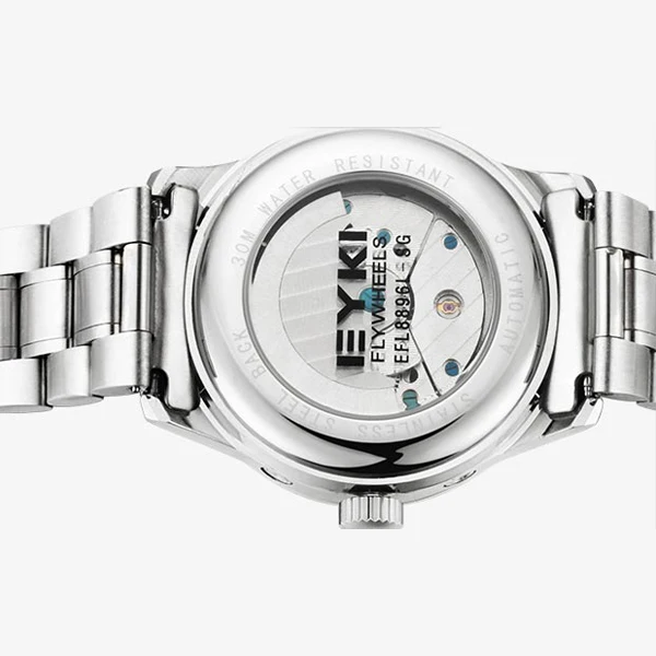 Мужские механические часы EYKI из нержавеющей стали с подсветкой и календарем |