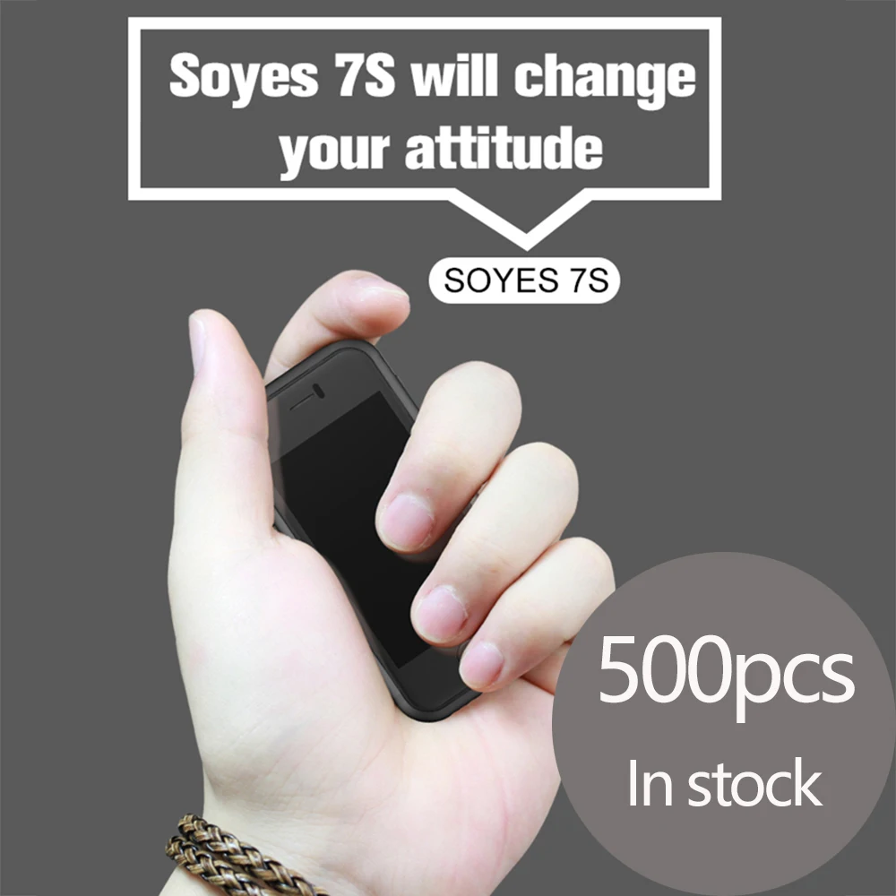 Супер Мини Android смартфон SOYES 7S MTK четырехъядерный 1 Гб+ 8 Гб 5,0 МП Две sim-карты высокой четкости 8S Телефон X Черный цвет