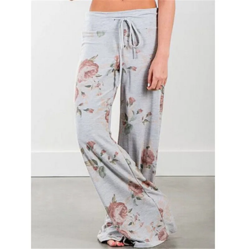 Hirigin 2017 летние широкие брюки с высокой талией женские повседневные палаццо