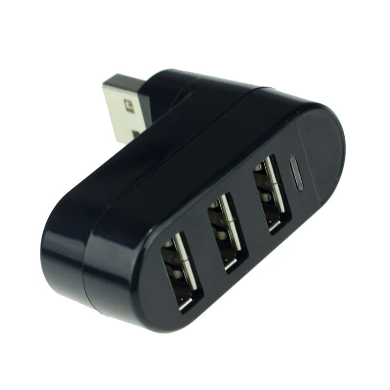3 порта концентратор USB 2 0 Мини Вращающийся сплиттер адаптер для ПК ноутбука