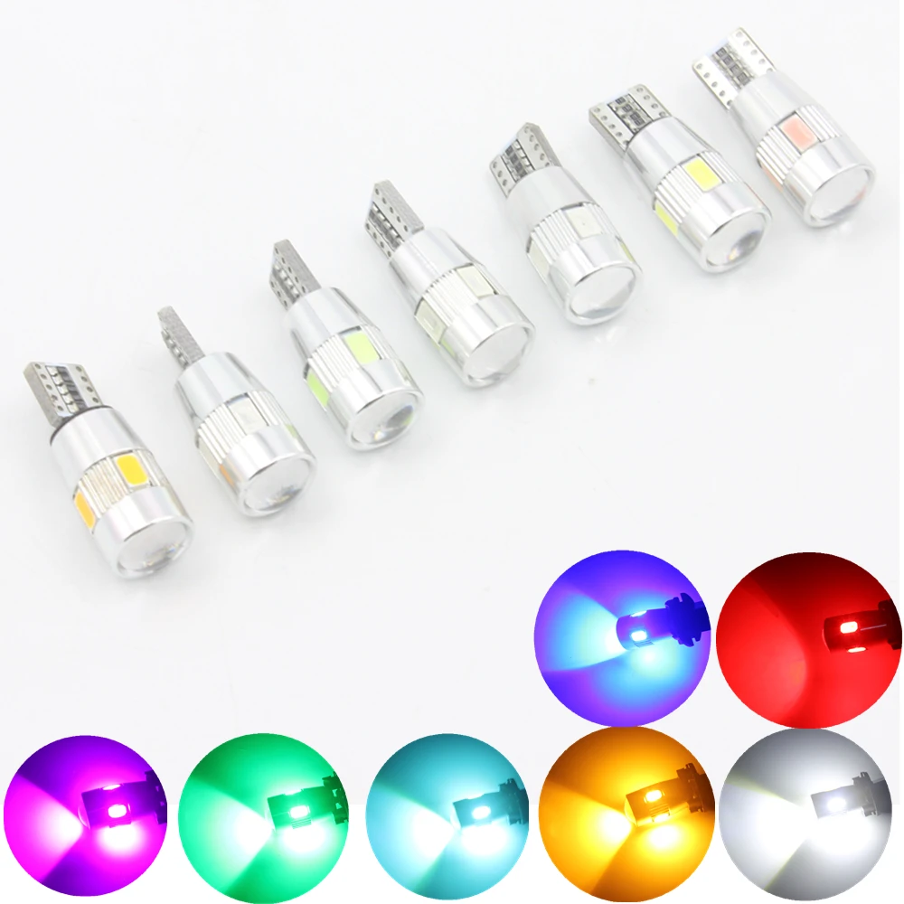 2 шт. автомобильный CANBUS T10 W5W 5630 6 SMD Автомобильный светодиодный светильник Лампа 194