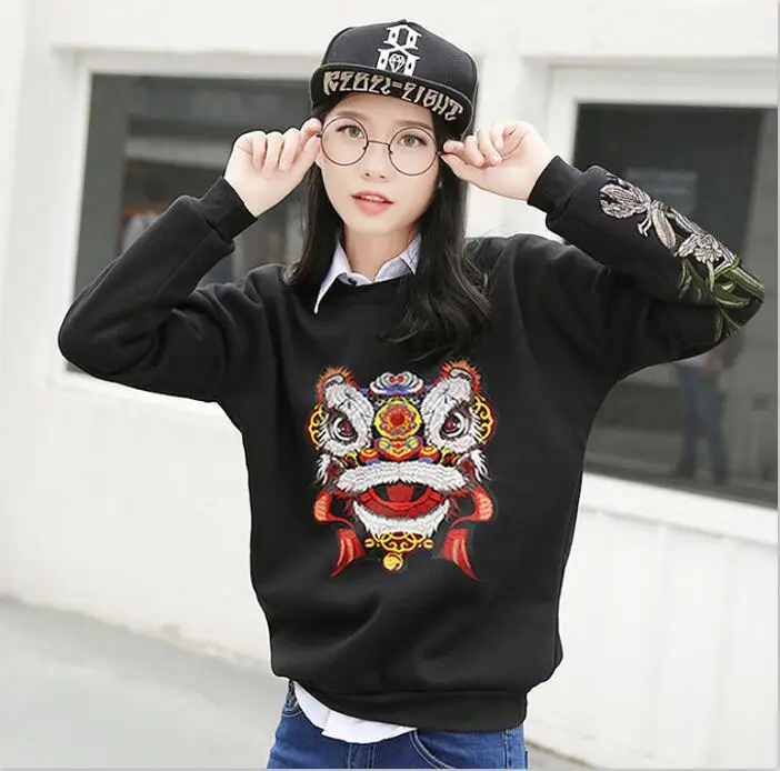 1pcs/lot Lion Dance And Flower Embroidered Iron On Patches For T-shirt Clothes Garment Applique DIY Accessory | Дом и сад