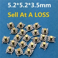 20pcslot 5 25 23 5mm 4 pin smt g67 metal tactile push button switch tact switch great quality free shipping