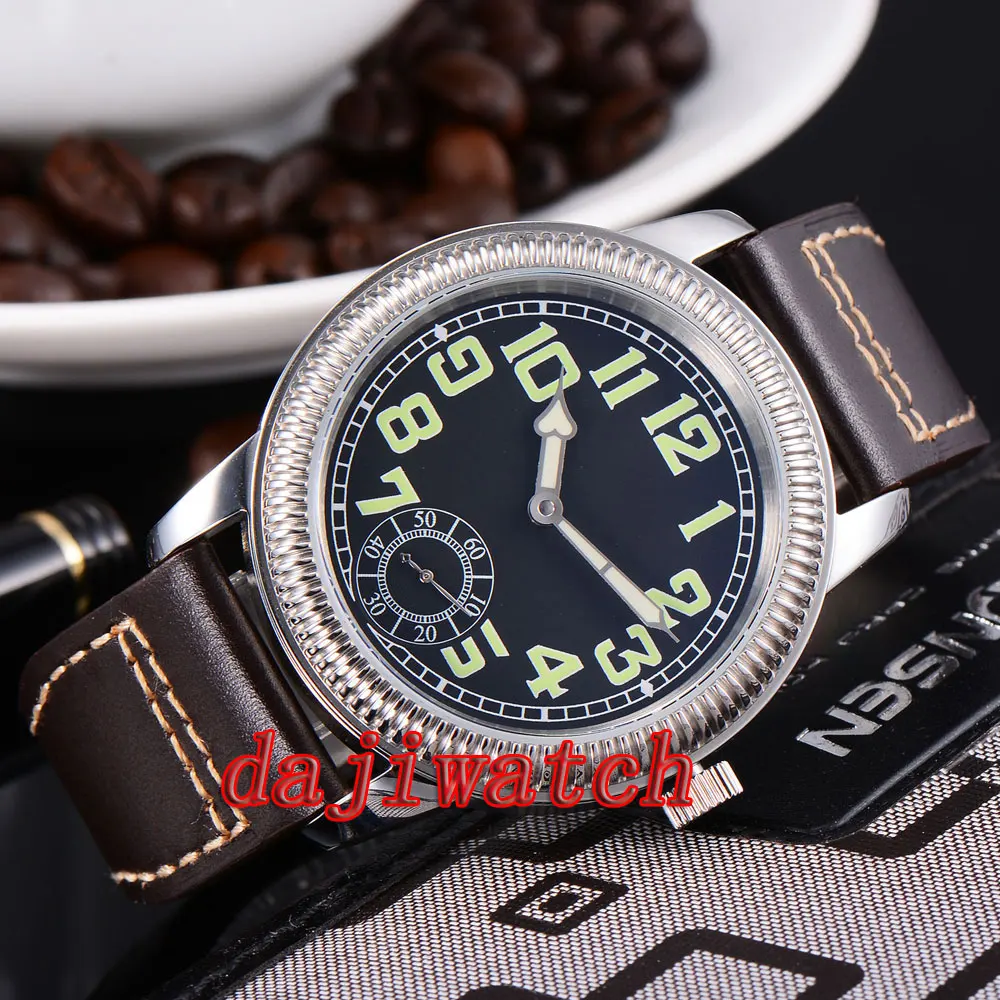 Мужские механические часы с ремешком на кожаном ремешке 44 мм|strap strap|strap menstrap watch