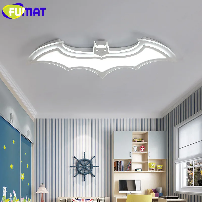 Фумат белый Бэтмен потолочный светильник LED мультфильм детская комната