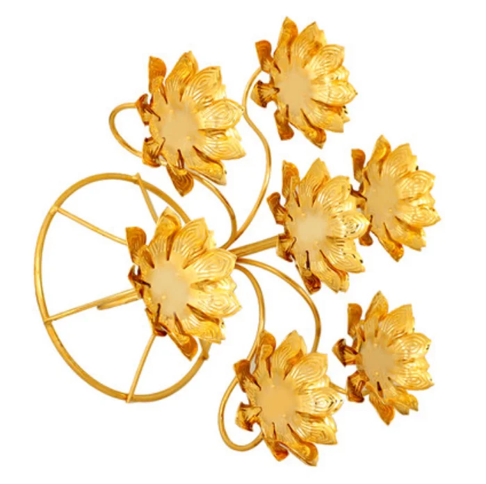 Высококачественный подсвечник из сплава с двумя элементами в форме лотоса