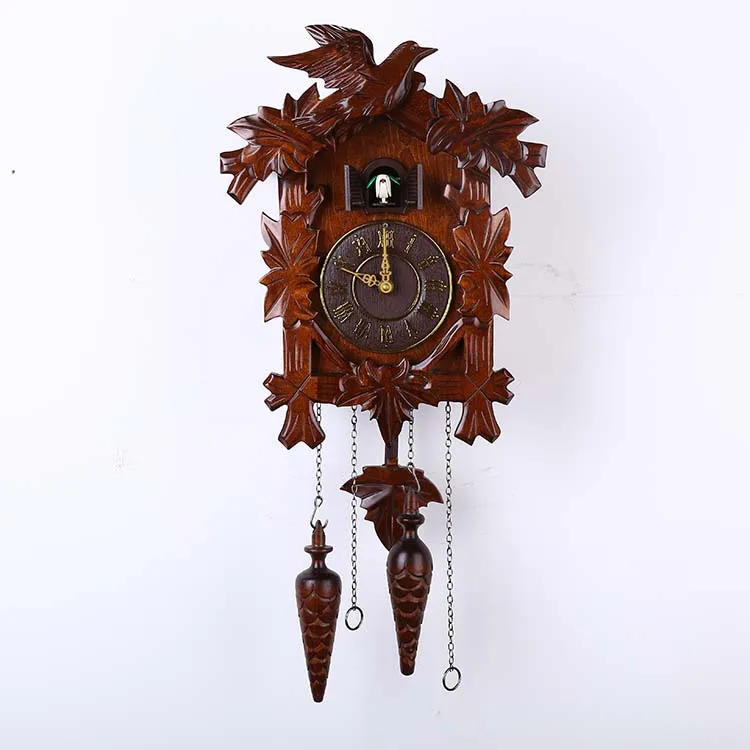 

6022 classic bird cuckoo clock handmade wood sculpture wall clock
