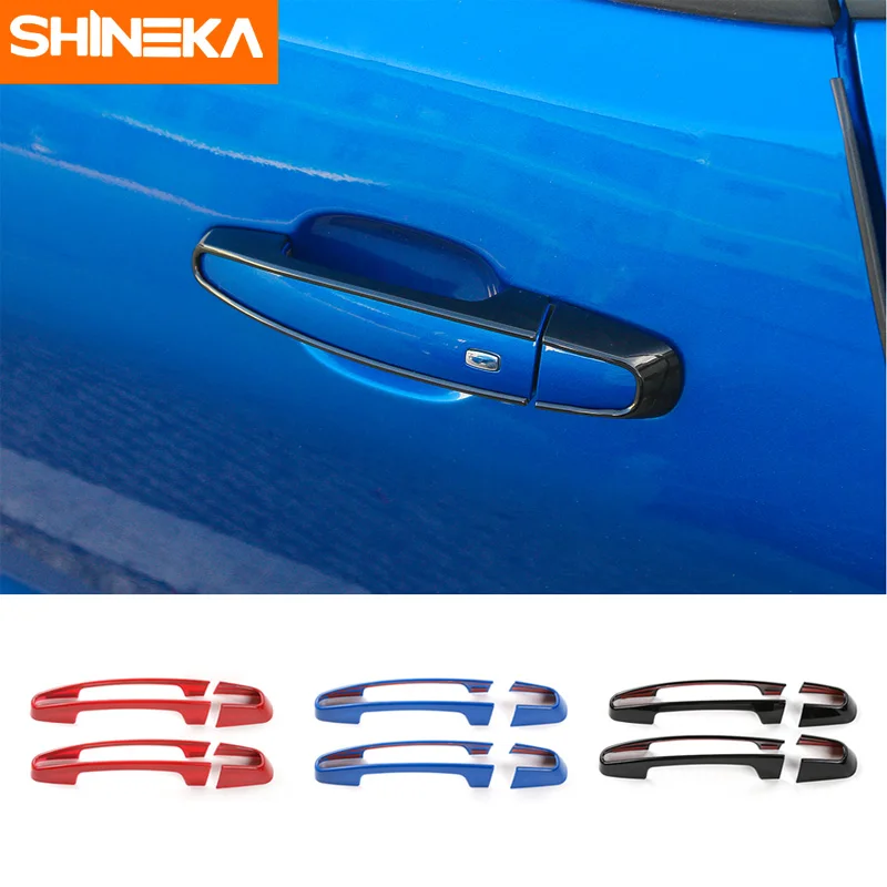 SHINEKA ABS Car Styling Door Handle Decoration Cover Trim Frame Sticker for Chevrolet Camaro 2017+ Interior Accessories | Автомобили и