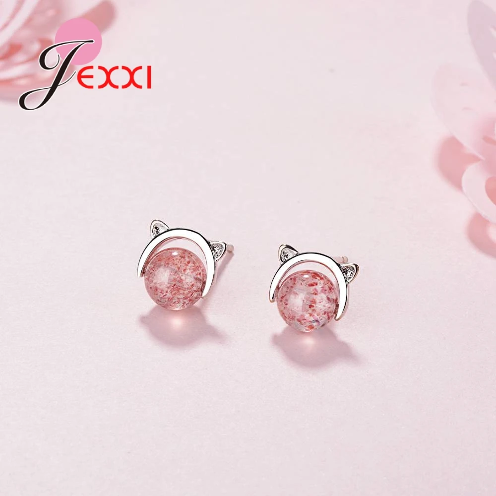 

Minimalism Hot Trendy Dainty Cat Design 925 Sterling Silver Stud Earrings For Women Banquet Decoration Jewelry Gift
