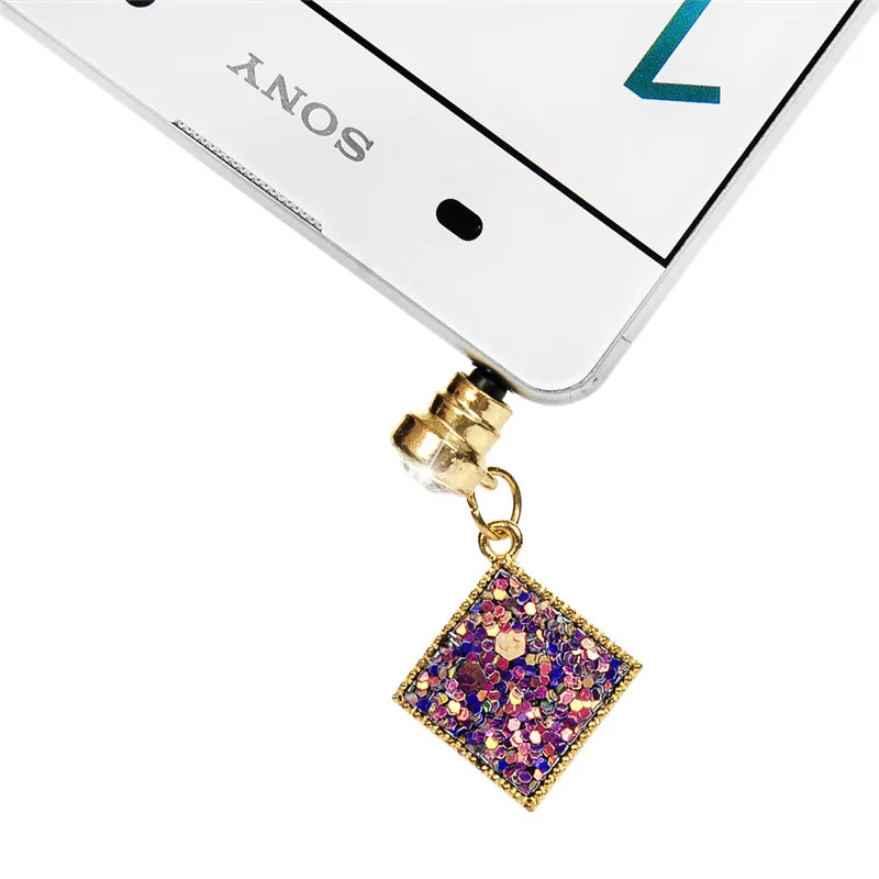 Bling Diamond Универсальный 3 5 мм Алмазный пылезащитный Разъем Аксессуары для