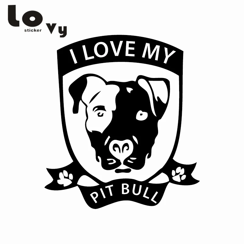 I Love My Pit Bull виниловая Автомобильная мультяшная наклейка животное наклейка|vinyl car
