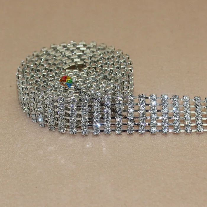 Цепочка Стразы с чешским хрусталем аппликация отделка Золотой и Серебряный