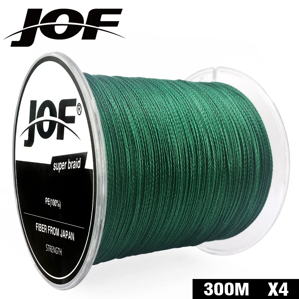 Рыболовная леска JOF Green PE 100 м 300 500 1000 4 пряди плетеная рыболовная для карпа 10LB 300LB 2019