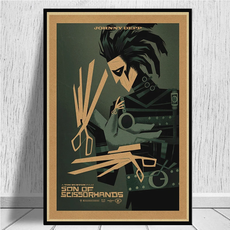 Классическая пленка Эдварда сissorhands плакат крафт-бумага ВИНТАЖНЫЙ ПЛАКАТ бар украшение дома стикер стены