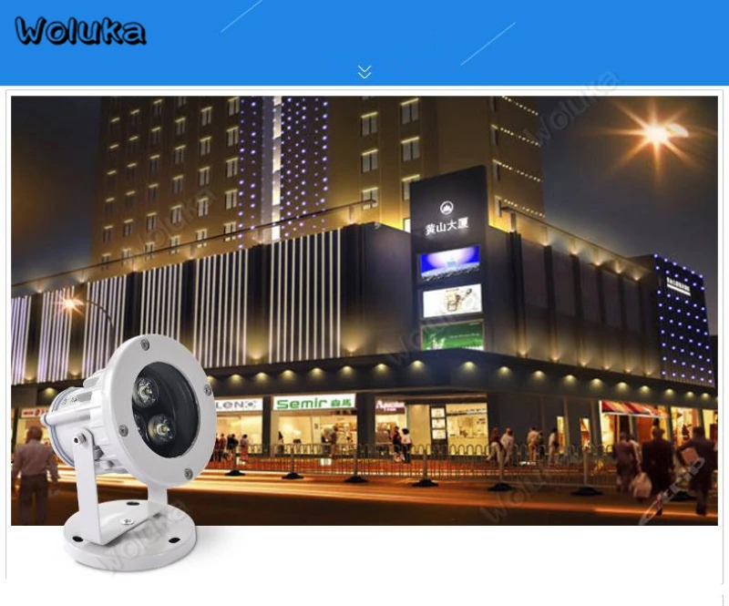 Наружная Водонепроницаемая RGB 3 Вт Светодиодная прожекторная лампа проекционный