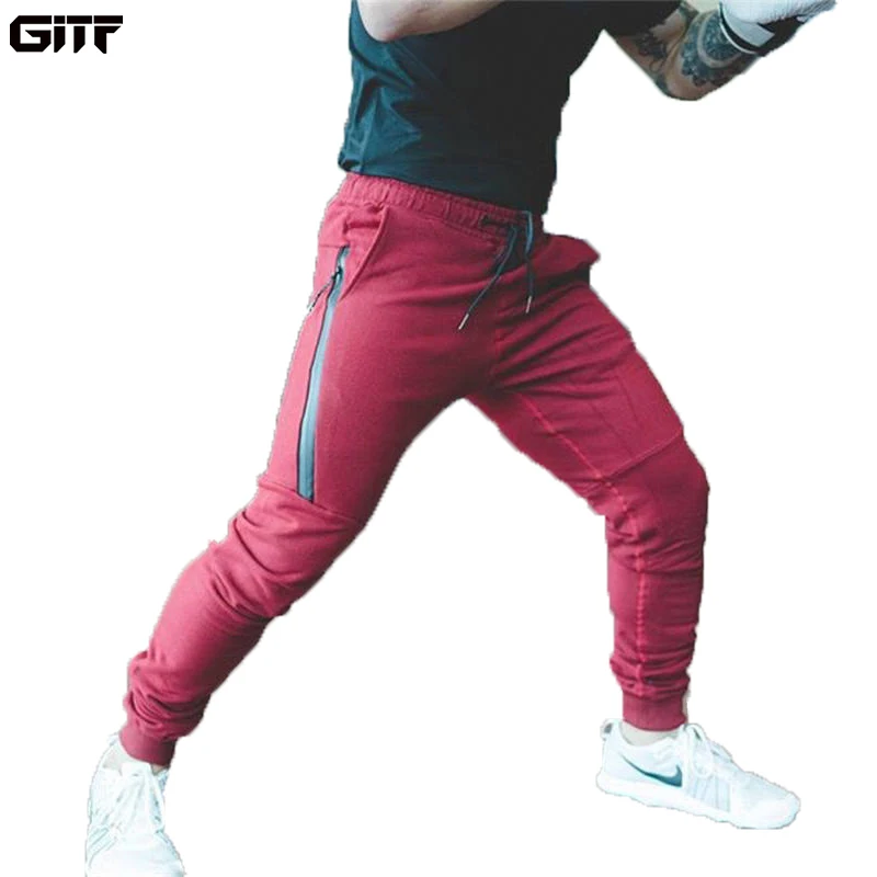 Мужские спортивные брюки GITF уличные штаны для бега фитнеса тренировок|Беговые