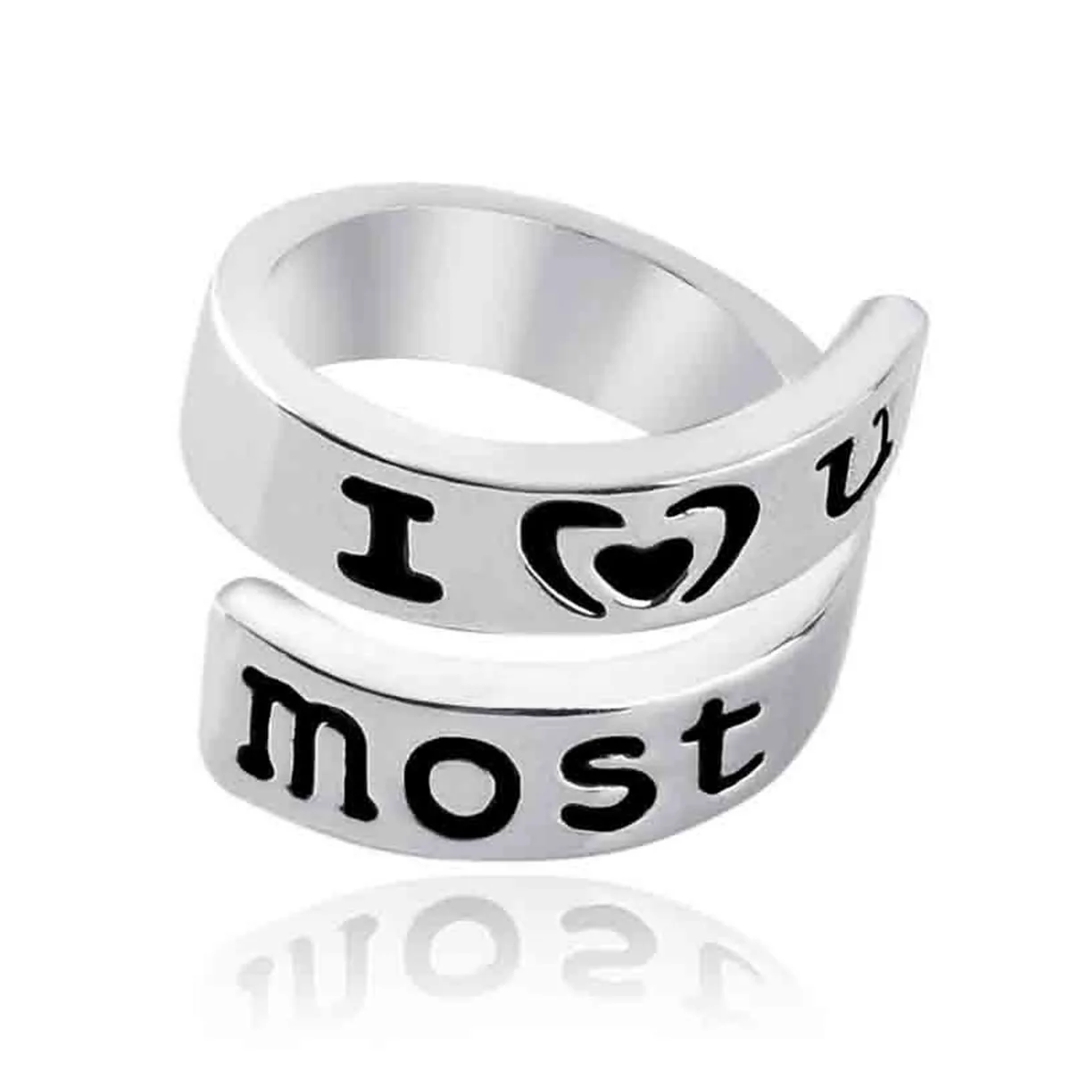 2 шт. я люблю тебя больше всего Обещание Кольца Valentine's Jewelry подарок на память для