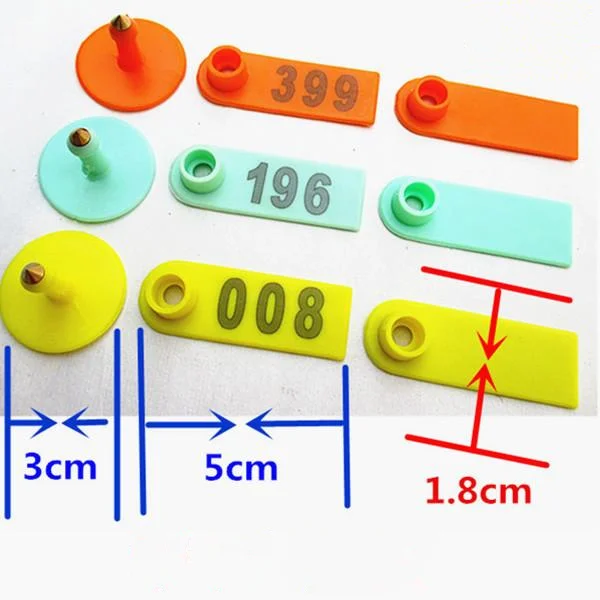 

Ушная бирка с овечкой № 1-500, Медная головка, серьги, идентификационная карта сельскохозяйственных животных