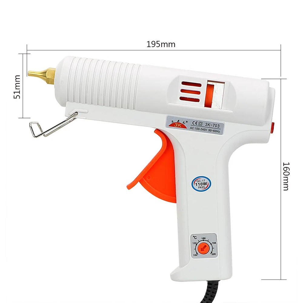 

DIYWORK Temperature Adjustable Heating Up Craft Repair Tool Constant Temperature Muzzle Diameter 11mm Hot Melt Glue Gun