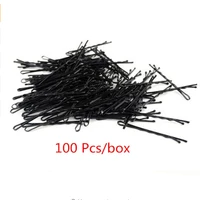 100 pcslot small clip hair clips hairpin korean version of latest black wire word folder one containing hairpin headwear