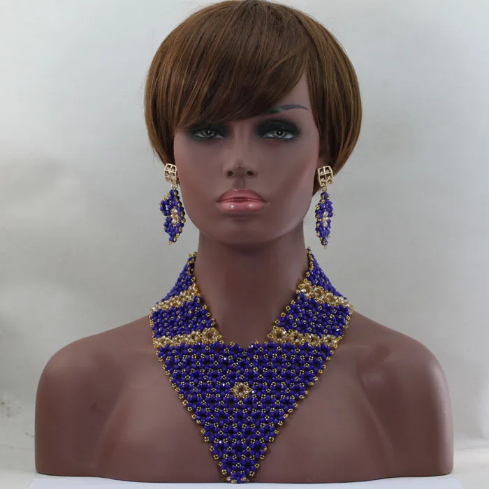 Потрясающие королевские золотые бусины наборы ювелирных изделий на заказ для