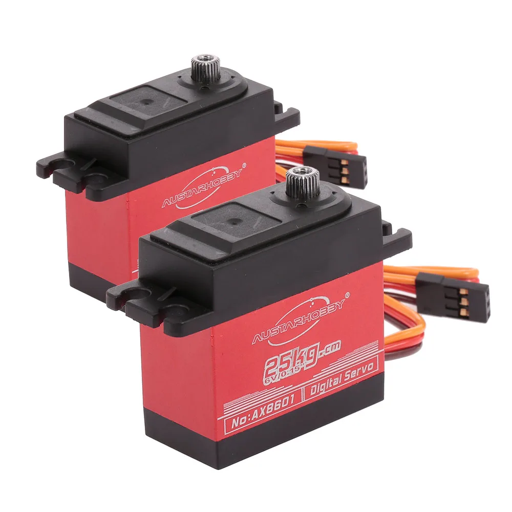 2 шт. AUSTARHOBBY AX8601 цифровой сервопривод 25 кг металлическая шестерня с высоким