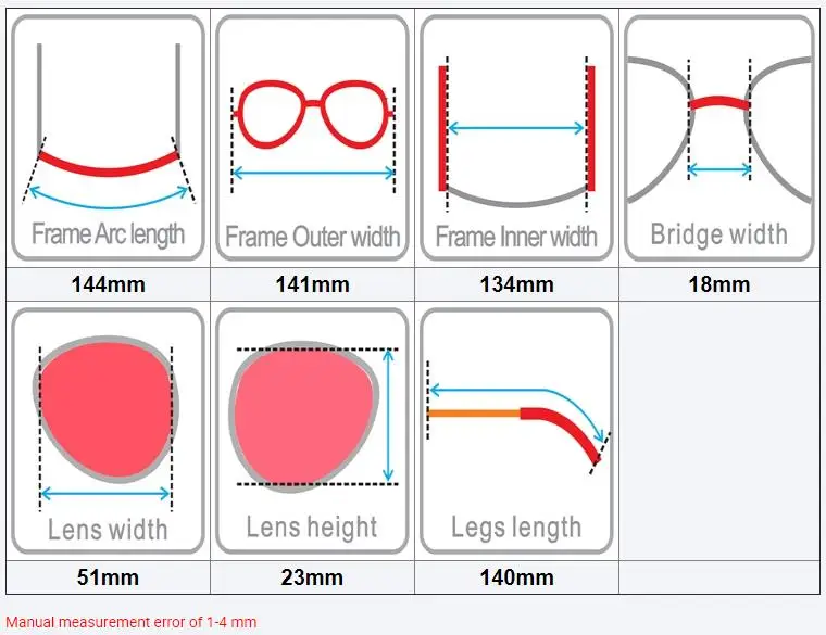 

New Fashion Business Types Red Stainless Steel Lady's Eyeglasses WW806 C2