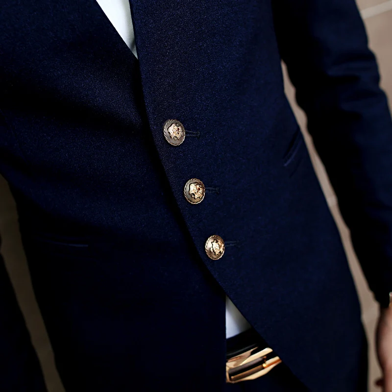 Роскошный Королевский мужской костюм комплект из 2 предметов модное