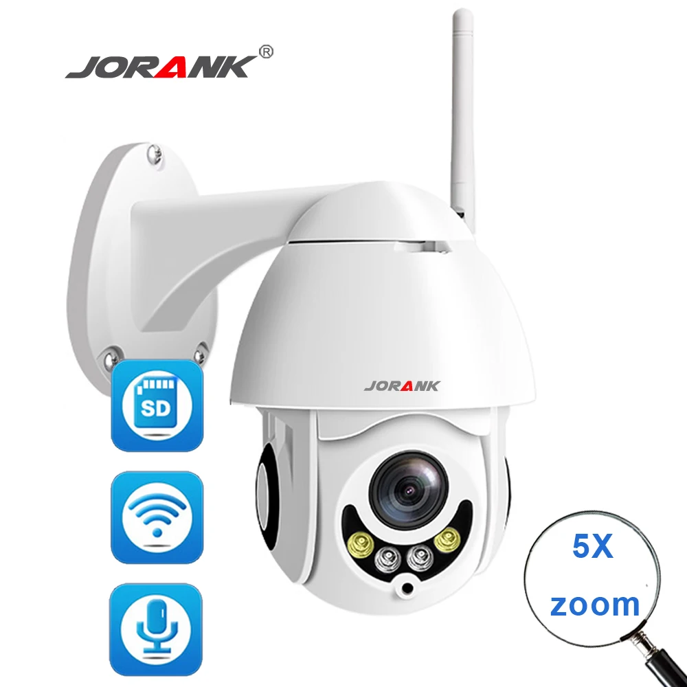 JORANK беспроводная Wifi IP 1080P камера Двусторонняя аудио Интерком 5x оптический зум PTZ