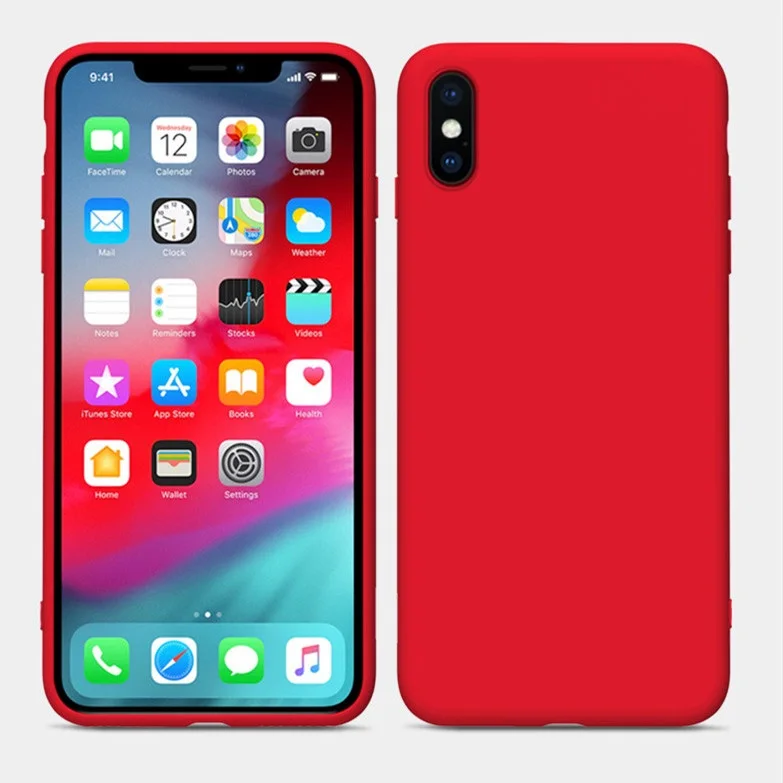 Официальный жидкий силиконовый чехол для iPhone X XS MAX XR 7 8 6 6S Plus Мягкий резиновый