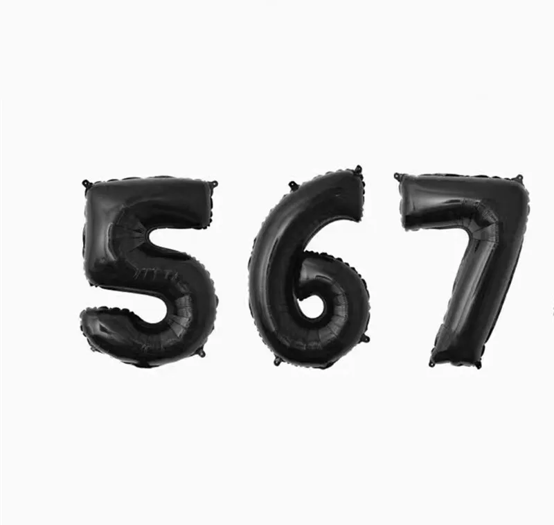 Большие черные цифры шары 30 дюймов|number balloon|number digitalnumber |
