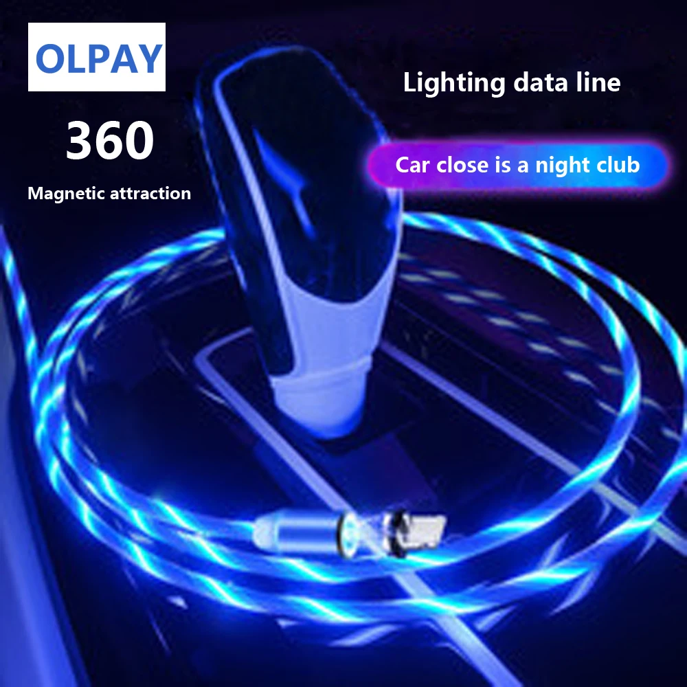 Светодиодный свет потока данных USB Зарядное устройство C Тип/Micro USB/8-контактный