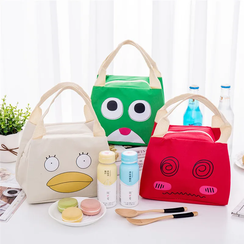 

Multifunction Lunch Bag Cute Big Eyes Canvas Waterproof Women Girls Student Lunch Box Thermo Bag Office School Picnic Cooler Bag