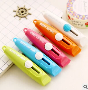30 шт./лот портативный нож конфетного цвета для резки бумаги лезвие бритвы Офисная