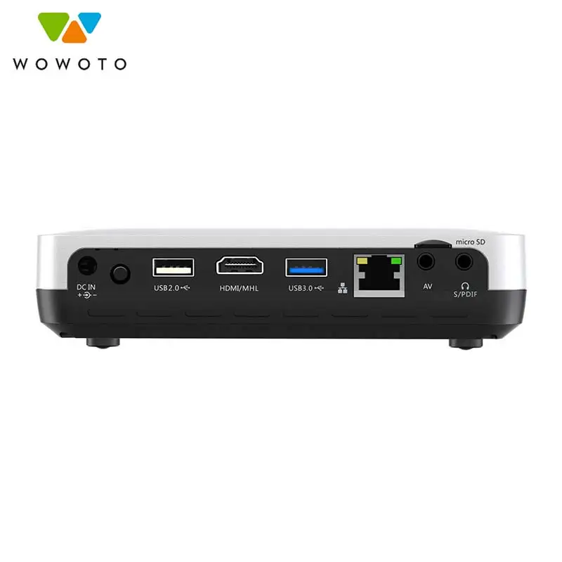 WOWOTO Wi Fi Bluetooth проектор Android 4K разрешение светодиодный DLP портативный HD для