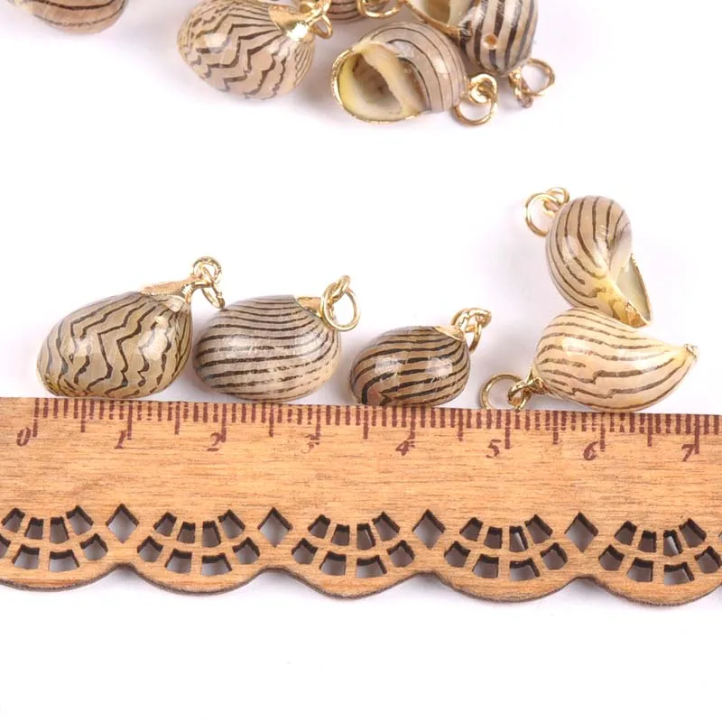 15-20 мм Натуральная полоса спиральная оболочка позолоченный для DIY ручной работы