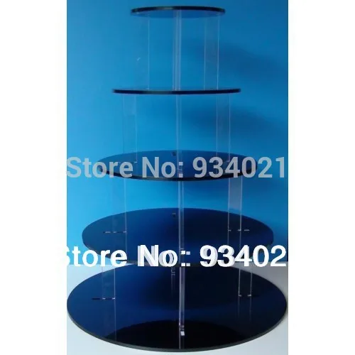 

5 Tier Black Acrylic Cupcake Stand, Modern Cake Rack wedding decoration