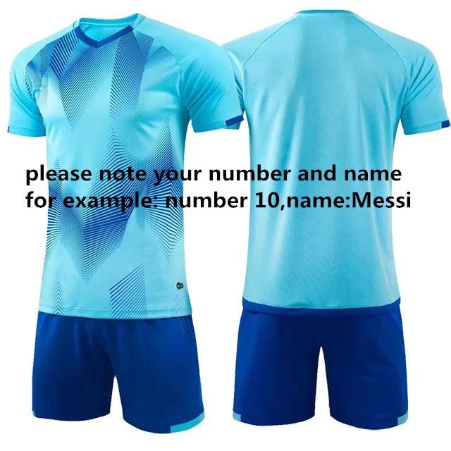Custom name number Новинка, мужские майки, Футбольная форма survete для мужчин, набор для футбола, для взрослых, персональный футбольный Джерси, набор, De Foot shorts, пользовательское имя, Num - Цвет: Custom name number