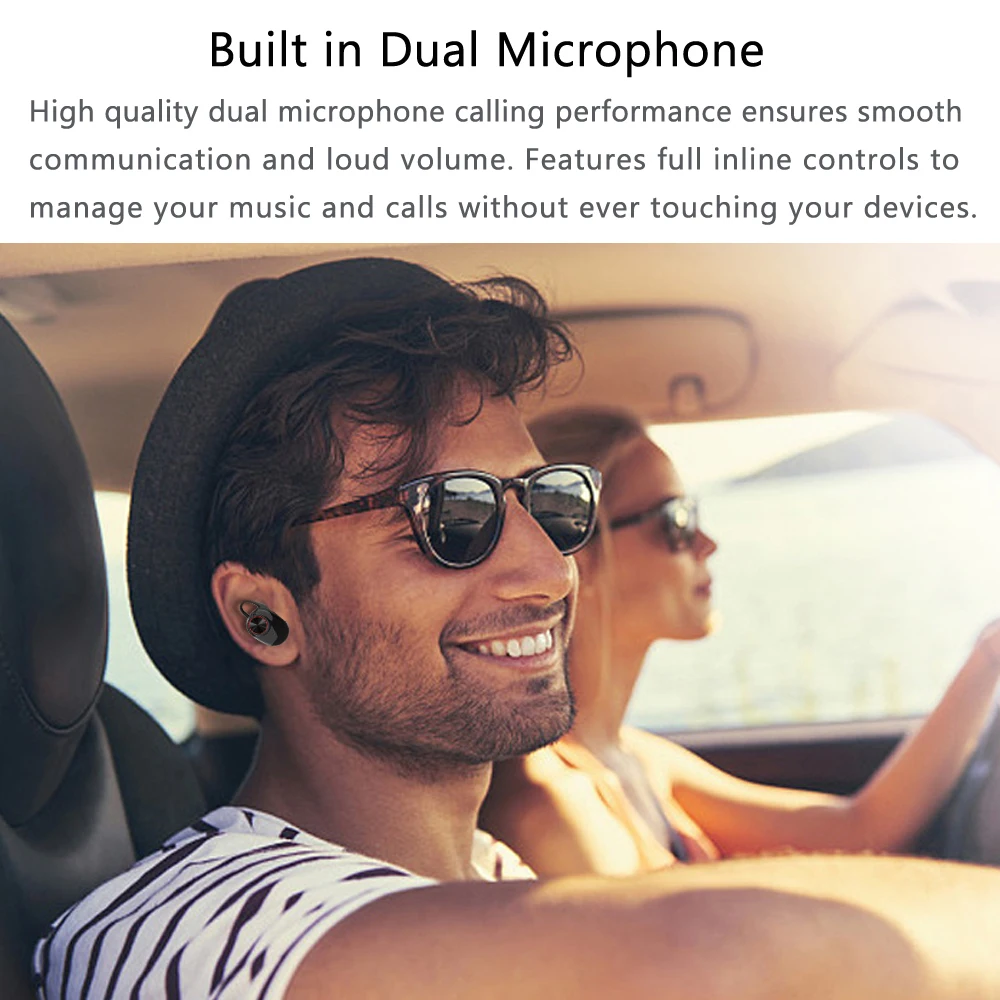 XGODY V5 наушники-вкладыши TWS Bluetooth наушники 5 0 стерео мини True Беспроводной гарнитура