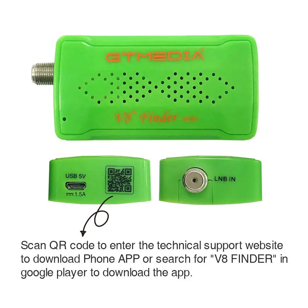 GTMEDIA мини спутниковый искатель Bluetooth DVB S2 V8 прибор обнаружения BT03 Satfinder