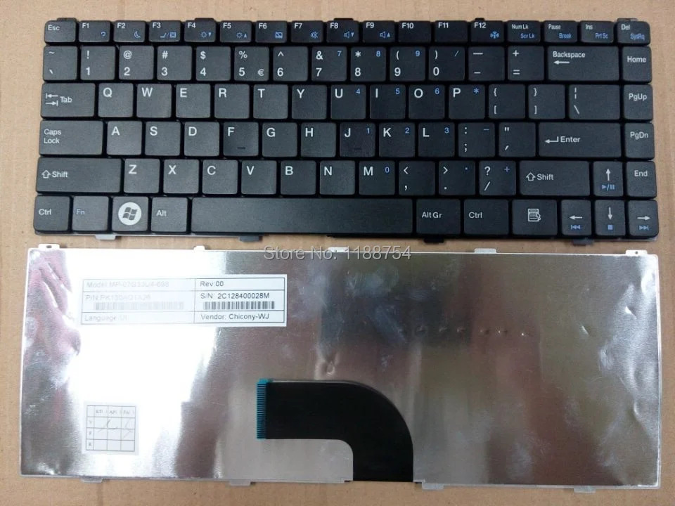 

Brand New laptop keyboard For BENQ S43 S43-LC10 S43-LC12 us version black colour Layout MP-07G33UE-698